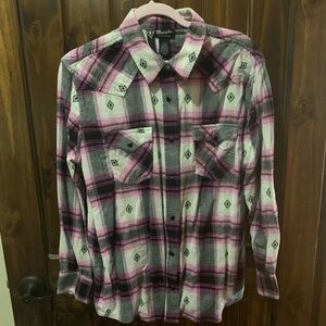 Wrangler Retro Pink and Black Plaid Shirt